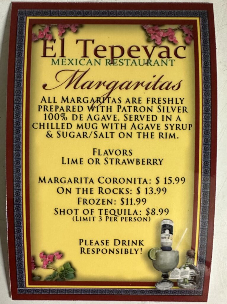 El Tepeyac Menu 4